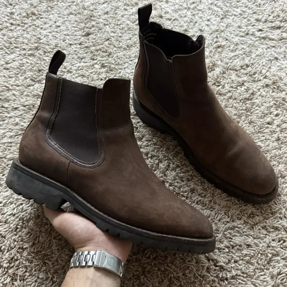 Thursday Boot Co. Brown Suede Leather Chelsea Boots Pull On Men’s Size 8.5